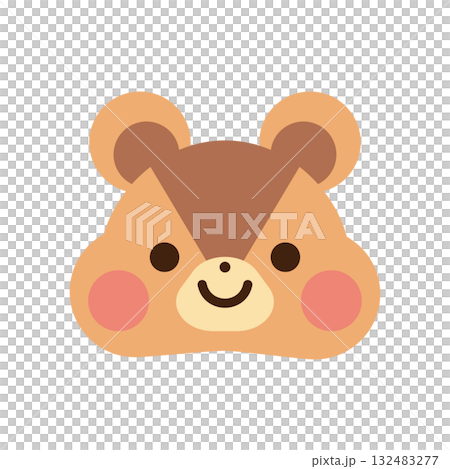 かわいいリスの顔のベクターイラスト かわいいリスの顔のベクターイラスト 132483277