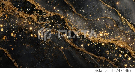 Golden Streaks on a Dark Surface 132484465