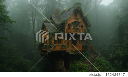 森の中の魔女の家 132484847