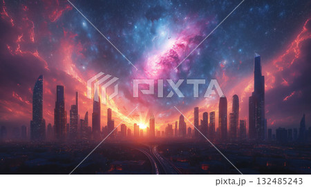 未来の街 132485243