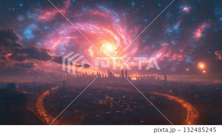 未来の街 132485245