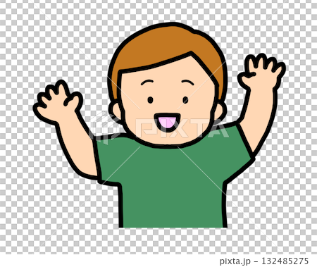 Happy brown-haired boy 132485275