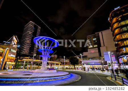 日本の東京都市景観 大塚駅や山手線などを望む 132485282