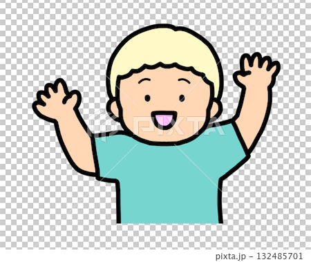 Delighted blond boy Delighted blond boy 132485701