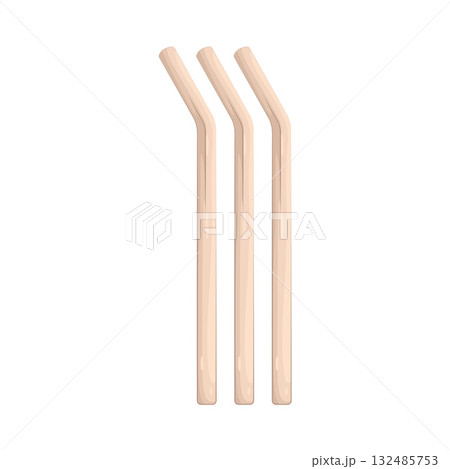 Illustration of eco straw 132485753