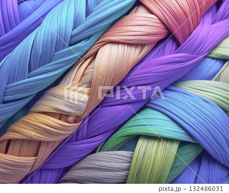 Woven thick colored threads backgroundのイラスト素材 [132486031] - PIXTA