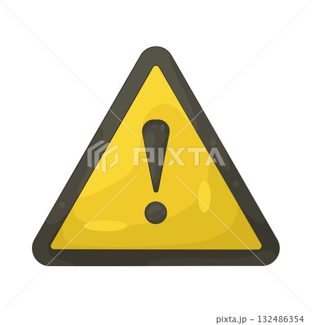 Illustration of warning sign Illustration of warning sign 132486354