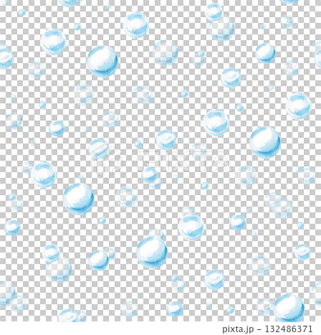 Seamless bubble pattern. Watercolor illustration of translucent water bubbles for children's rooms, pools, play areas, and for printing on clothing and fabric. Seamless bubble pattern. Watercolor illustration of translucent water bubbles for children's rooms, pools, play areas, and for printing on clothing and fabric. 132486371