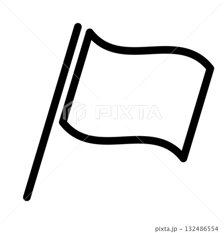 目的地を示すフラッグ・旗のアイコン 132486554