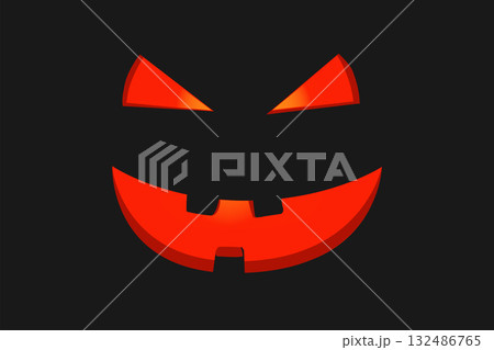 Angry pumpkin face. Halloween illustration Angry pumpkin face. Halloween illustration 132486765