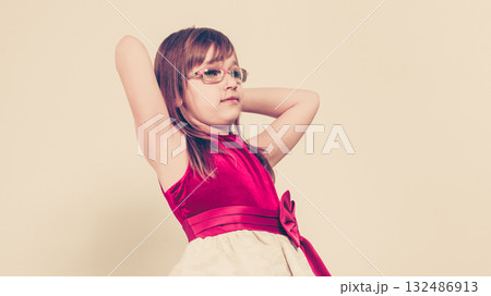 Girl in beauty princess dress Girl in beauty princess dress 132486913