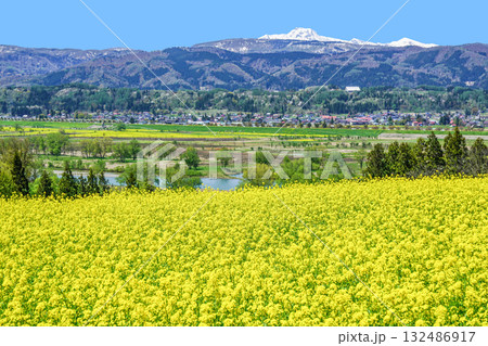 菜の花公園（飯山市）からの眺め 132486917