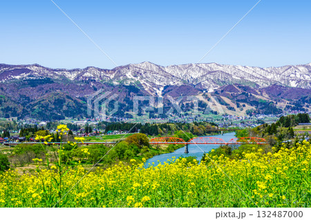 菜の花公園（飯山市）からの眺め 132487000