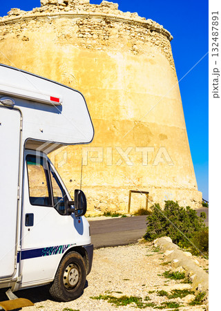 Camper at Mesa Roldan tower, Spain 132487891