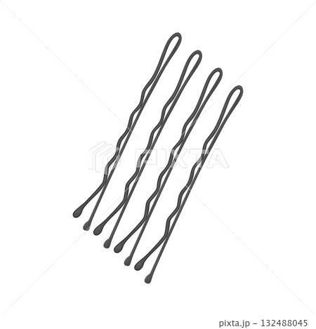 Illustration of bobby pin Illustration of bobby pin 132488045