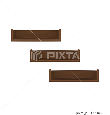 Illustration of shelves 132488080