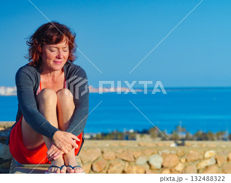Woman enjoy sunlight Woman enjoy sunlight 132488322