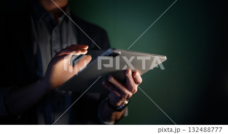 Man is using tablet pc Man is using tablet pc 132488777