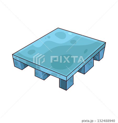 illustration of Plastic Pallet 132488940