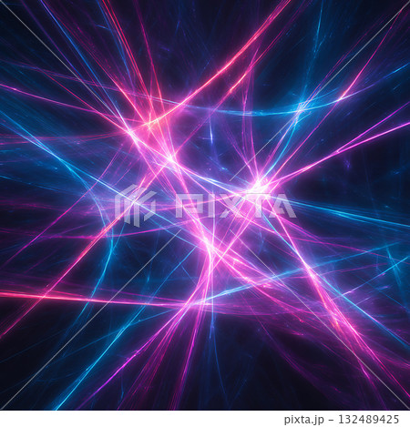 未来的なネオンライトフローの背景 132489425