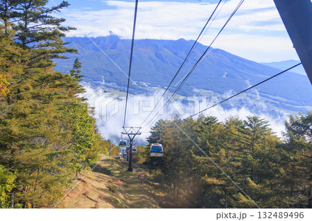 紅葉見頃な富士見パノラマリゾート（入笠山） 132489496