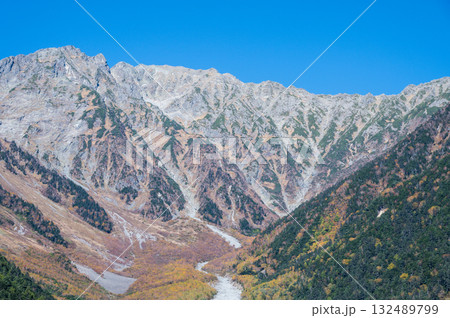 日本の北アルプスの上高地 日本の北アルプスの上高地 132489799