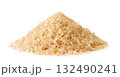 Pile of brown sugar close-up on a white background. Isolated 132490241