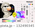 Brutalist Vector Design Elements Set 132490345