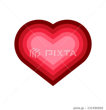 Layered Heart Gradient Abstract Red Pink Concentric Love Design Layered Heart Gradient Abstract Red Pink Concentric Love Design 132490892