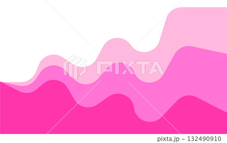 Pink Wave Hills Abstract Layered Gradient Flow Background 132490910
