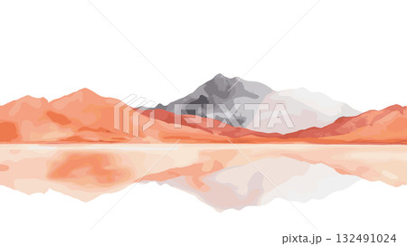 Salinas Grandes - Salt flats in Jujuy. Salinas Grandes - Salt flats in Jujuy hand drawn watercolor illustration Salinas Grandes - Salt flats in Jujuy. Salinas Grandes - Salt flats in Jujuy hand drawn watercolor illustration 132491024