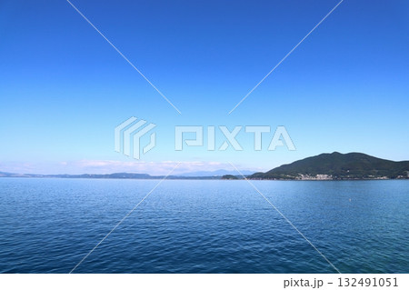 雲仙市小浜の海岸からの眺め 132491051
