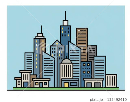 都会のビル、マンション、都心、高層ビル 都会のビル、マンション、都心、高層ビル 132492410