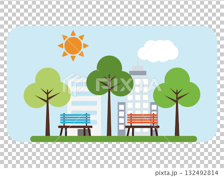 簡單的公園圖標 132492814