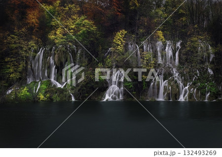 Plitvice waterfall and long exposure Plitvice waterfall and long exposure 132493269