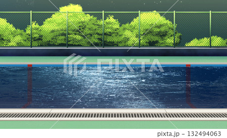 夜のプールサイド 132494063