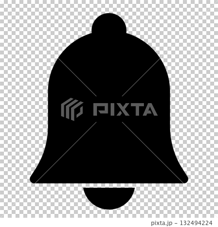 ベルのシルエットアイコン、通知やアラームのコンセプト ベルのシルエットアイコン、通知やアラームのコンセプト 132494224