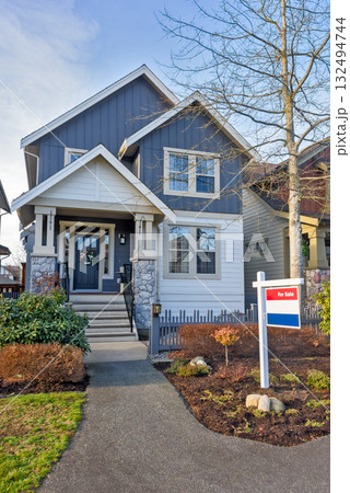 Residential house for sale on winter season in British Columbia 132494744
