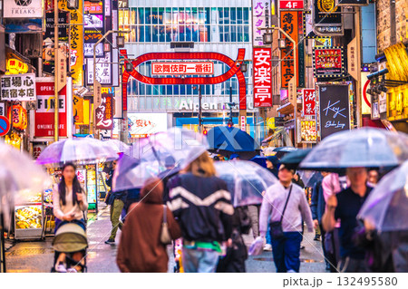 日本の東京都市景観 インバウンド続く…外国人観光客らで賑わう歌舞伎町=26日 日本の東京都市景観 インバウンド続く…外国人観光客らで賑わう歌舞伎町=26日 132495580