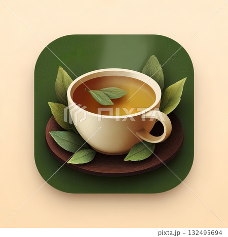 白いカップの紅茶 白いカップの紅茶 132495694