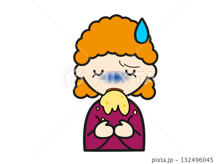 吐く赤毛の女の子 132496045