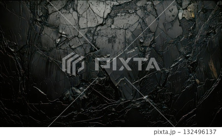 《AI画像》劣化が進む黒い壁 132496137