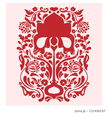 vector floral pattern in art nouveau style vector floral pattern in art nouveau style 132496287
