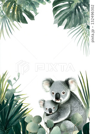 コアラのフレーム 132496302