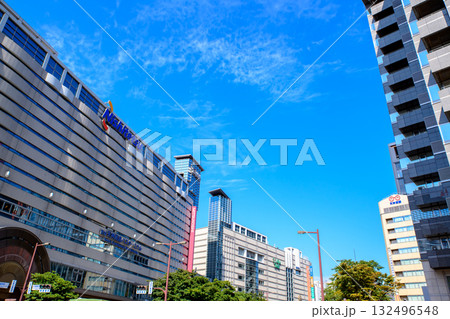 福岡市中央区天神の渡辺通り中央警察署入口交差点から北側 福岡三越、ソラリアステージ 西鉄福岡駅 福岡市中央区天神の渡辺通り中央警察署入口交差点から北側 福岡三越、ソラリアステージ 西鉄福岡駅 132496548