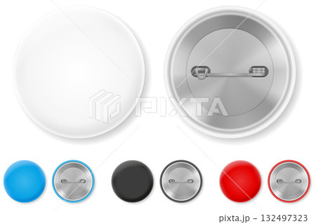 colored badge pin cartoon stock vector illustration 132497323