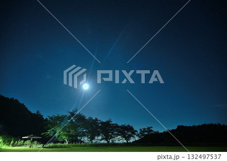 夜のキャンプ場（青森県） 132497537