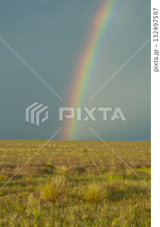 Rural landscape and rainbow,Buenos Aires Rural landscape and rainbow,Buenos Aires 132497597