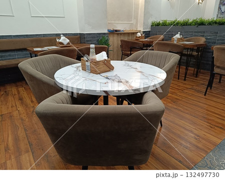 Noida , india - Cafe seating arrangement in noida june 29 2025 Noida , india - Cafe seating arrangement in noida june 29 2025 132497730