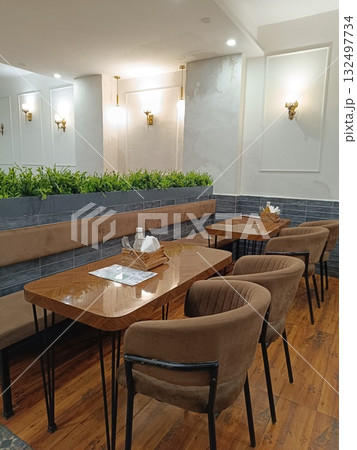 Noida , india - Cafe seating arrangement in noida june 29 2025 Noida , india - Cafe seating arrangement in noida june 29 2025 132497734